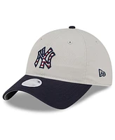 New Era Women's Khaki/Black New York Yankees 2024 Fourth of July 9TWENTY Adjustable Hat