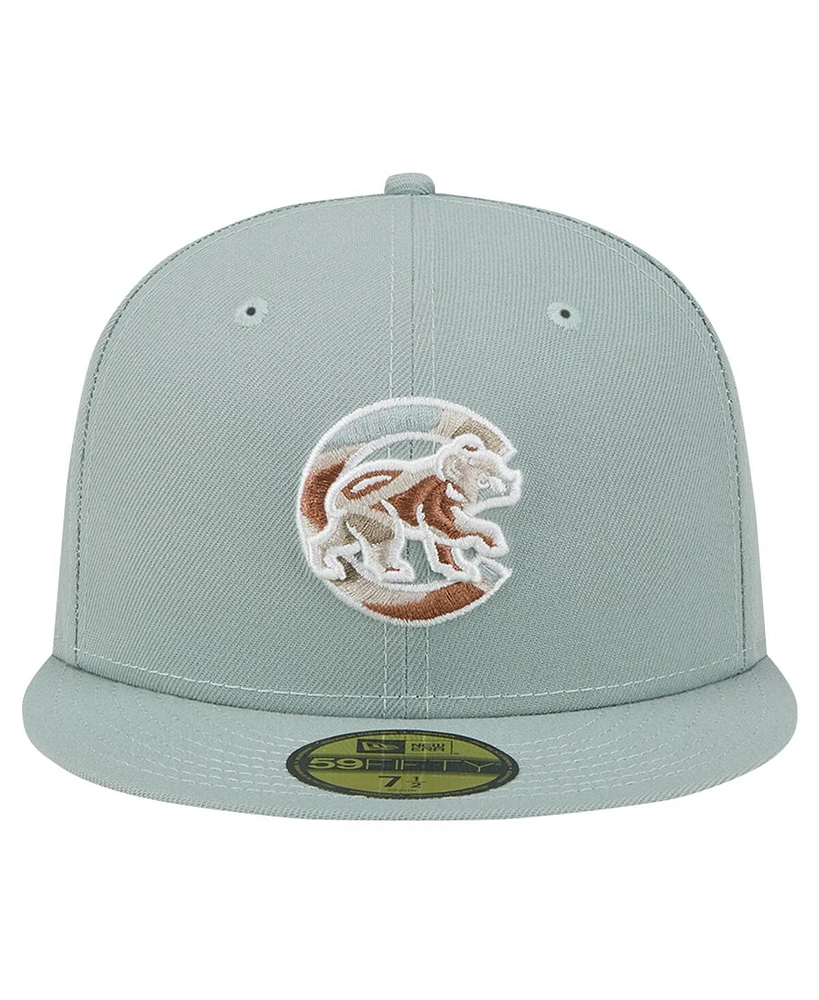 New Era Men's Green Chicago Cubs Spring Forest 59FIFTY Fitted Hat