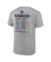 Fanatics Men's Steel Florida Panthers 2024 Stanley Cup Champions Roster T-Shirt