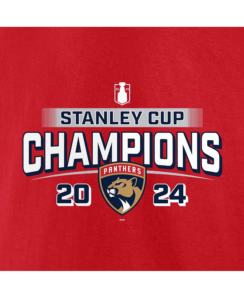 Fanatics Men's Matthew Tkachuk Red Florida Panthers 2024 Stanley Cup Champions Power Name Number T-Shirt