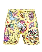 Freeze Max Men's Yellow SpongeBob SquarePants Krabby Patty Bob Shorts