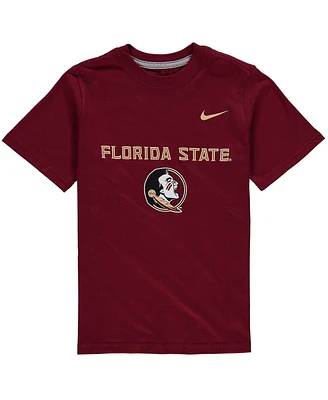 Nike Big Boys and Girls Garnet Florida State Seminoles Cotton Logo T-Shirt