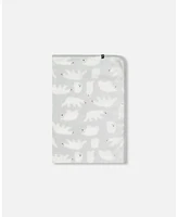 Deux par Deux Baby Boy Plush Blanket Gray Printed Polar Bears - Infant|Toddler