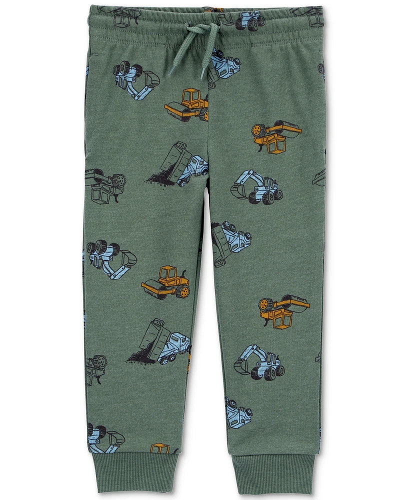 Carter's Toddler Boys Construction-Print Pull-On Jogger Pants