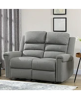 Homcom Modern Loveseat Recliner Sofa 2 Seater Couch with Thick Foan