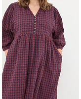 FatFace Plus Ceil Gingham Midi Dress