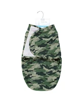 Hudson Baby Baby Boys h Faux Fur Swaddle Wrap, Camo, 0-3 Months