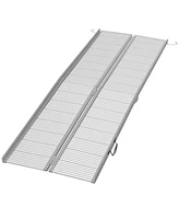 Homcom Portable Wheelchair Ramp for Home, Threshold Handicap 10'