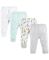 Hudson Baby Boys Unisex Cotton Pants and Leggings, Yellow Safari