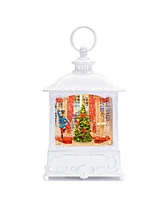 Slickblue Led Snow Globe Lantern With Nutcracker Scene 10"h