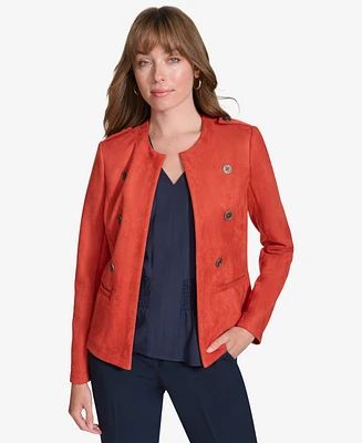 Tommy Hilfiger Women's Faux-Suede Band Jacket