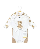 Hudson Baby Boys Long-Sleeve Bodysuits and Pants, Teddy Bears