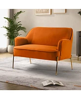 Hulala Home Barbara Contemporary Velvet Loveseat Sofa