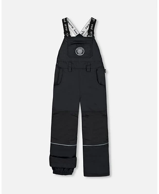 Deux par Kids Unisex Overall Snow Pants Black