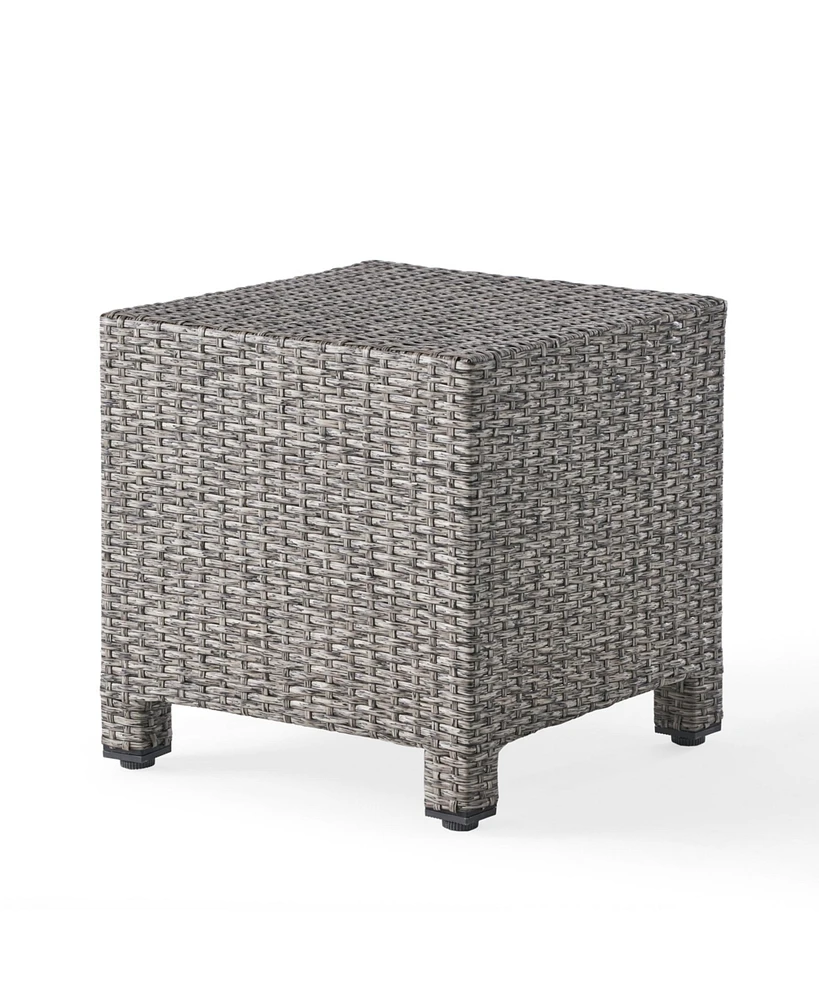 Simplie Fun Polyethylene Rattan Cube Side Table Durable, Versatile, No Assembly