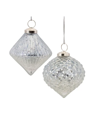 Slickblue Textured Mercury Glass Ornament (Set of 6)