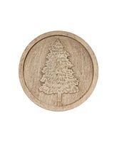 Slickblue Natural Wood Holiday Trivet (Set of 2)