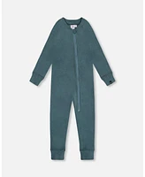 Deux par Toddler Boys One Piece Thermal Underwear Pine Green - Toddler|Child