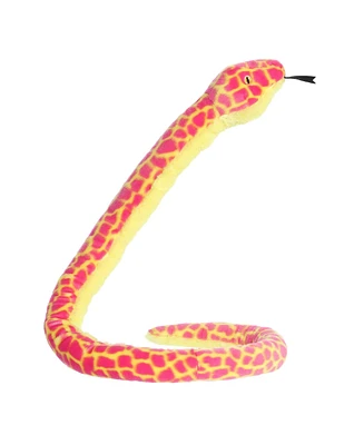 Aurora X-Large Colorful Lemonade Snake Playful Plush Toy Pink 51"