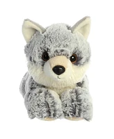 Aurora Small Winter Wolf Mini Flopsie Adorable Plush Toy Gray 8"