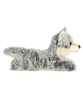 Aurora Small Winter Wolf Mini Flopsie Adorable Plush Toy Gray 8"