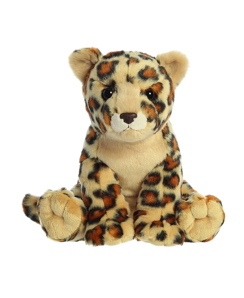 Aurora Medium Leopard Destination Nation Adventurous Plush Toy Brown 12"