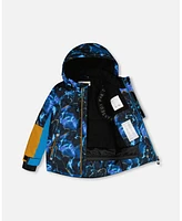 Deux par Big Boys Two Piece Snowsuit Spice And Printed Storm