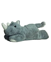 Aurora Small Rhino Mini Flopsie Adorable Plush Toy Gray 8"