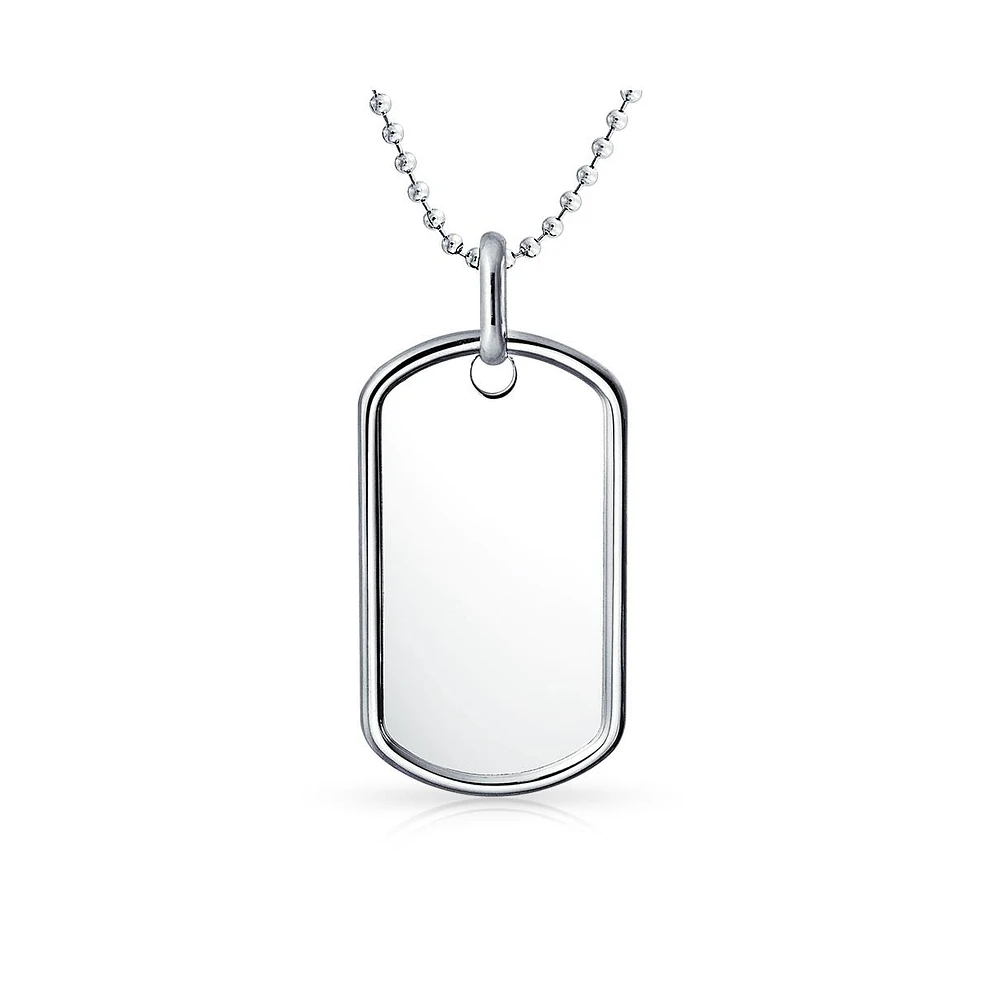 how long is a military dog tag chain