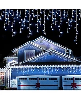 Cowin 33ft 400 Led Outdoor String Icicle Lights White Lights