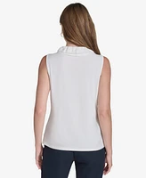 Tommy Hilfiger Women's Sleeveless Tie-Neck Blouse