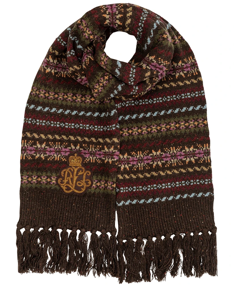 Lauren Ralph Lauren Fair Isle with Bullion Patch Scarf