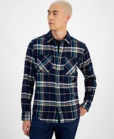 Sun + Stone Men's Erik Plaid Flannel Shirt, Created for Macy's