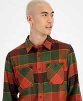 Sun + Stone Men's Emil Plaid Flannel Shirt, Created for Macy's