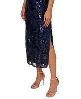 Adrianna Papell Women's Sequined Halter Sheath Dress