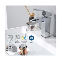 Aquaterior Modern 1 Hole Bathroom Faucet Vanity Sink Basin Single Handle Diy Hotel Chr