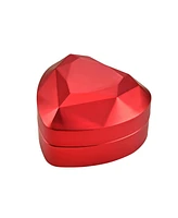 Heart Shape Led Lighting Ring Box Jewelry Wedding Engagement Proposal Case Red