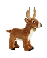 Aurora Large Deer Miyoni Realistic Plush Toy Brown 14"