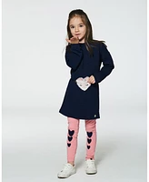 Deux par Big Girls Organic Cotton Legging With Knee Print Pink