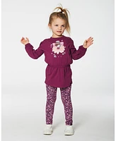 Deux par Toddler Girls Elastic Waist Tunic Burgundy - Toddler|Child