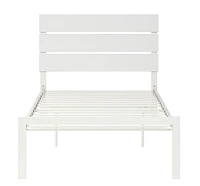 Black Metal Frame Full Size Bed 1 Piece