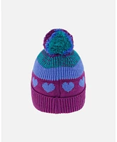 Deux par Girl Pompom Knit Hat Gradient Mauve - Toddler|Child