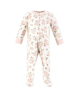 Hudson Baby Girls Cotton Sleep and Play