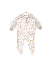 Hudson Baby Girls Cotton Sleep and Play