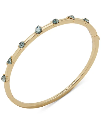 Karl Lagerfeld Paris Gold-Tone Mixed Stone Bangle Bracelet