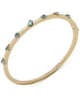 Karl Lagerfeld Paris Gold-Tone Mixed Stone Bangle Bracelet