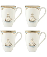 Lenox British Colonial Tradewind Mugs, Set of 4