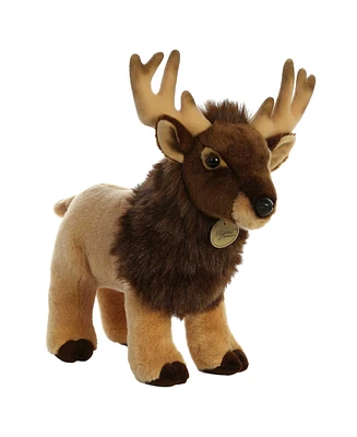 Aurora Large Elk Miyoni Realistic Plush Toy Brown 14"