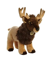 Aurora Large Elk Miyoni Realistic Plush Toy Brown 14"