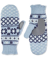 Isotoner Signature Nordic Fair Isle Water Repellent Knit Mittens